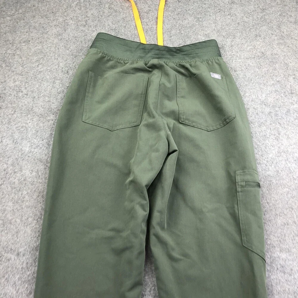 FIGS Scrub Pants Womens XS Green Technical Collection Jogger Cargo Pockets